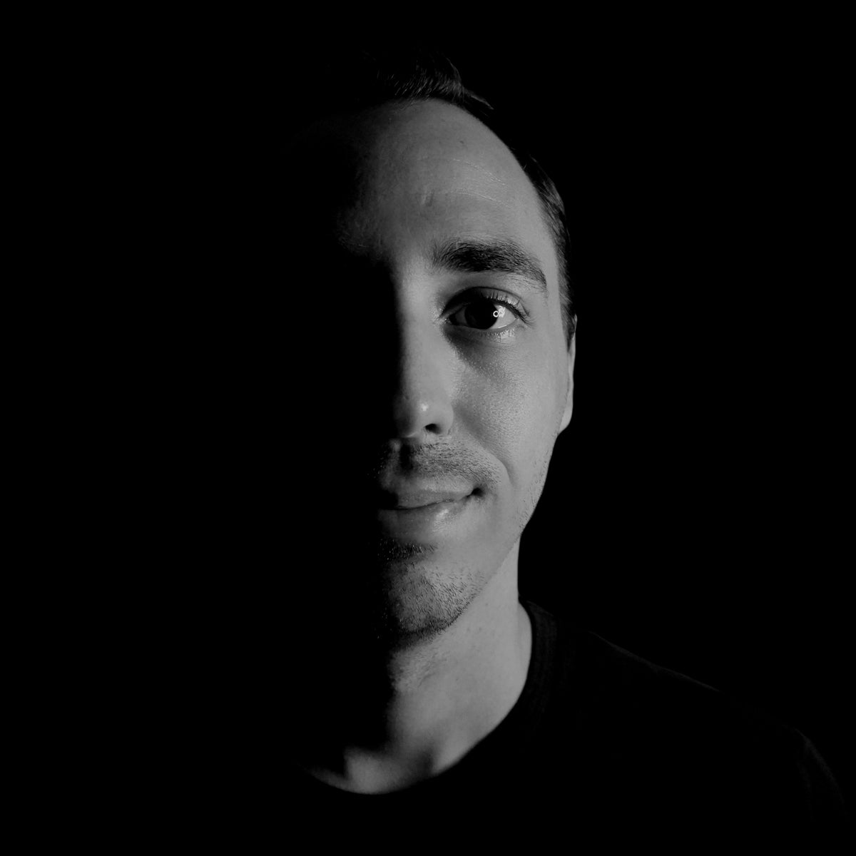 Smiling designer portrait